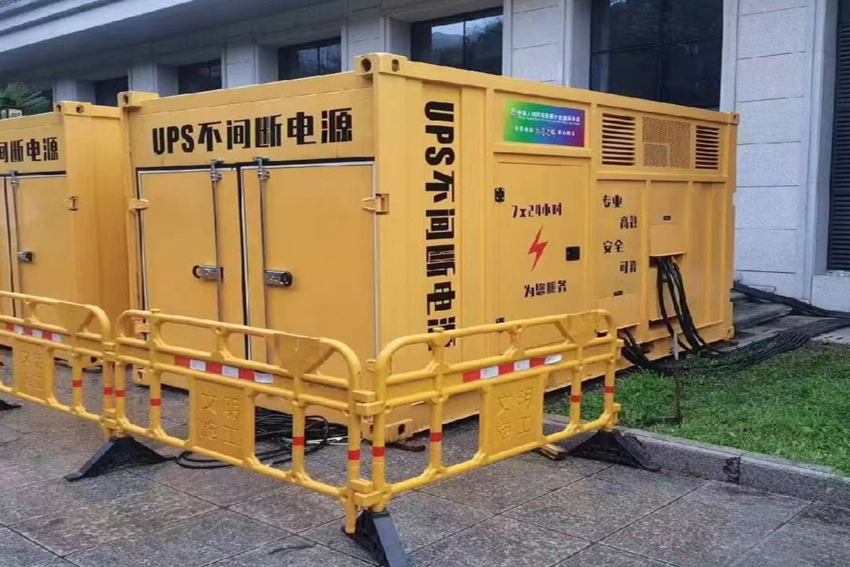 天涯镇发电机租赁施工现场