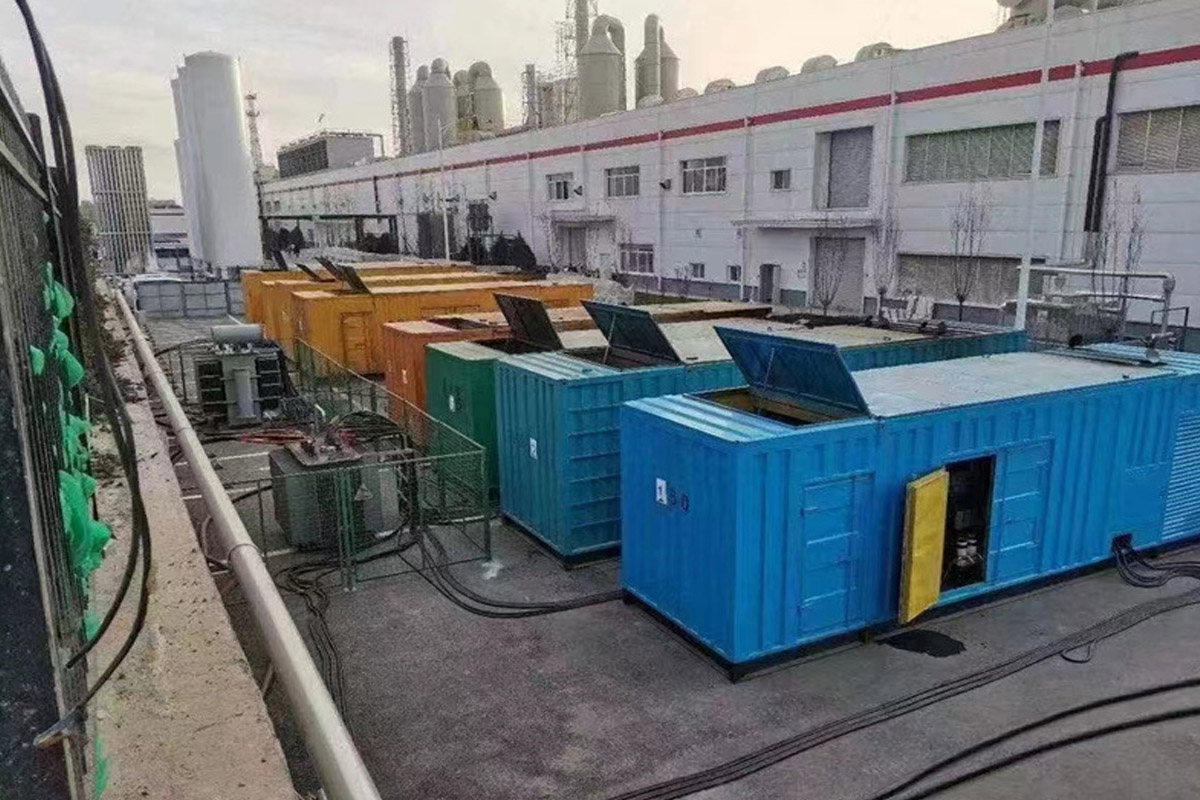 天涯镇发电机租赁施工现场